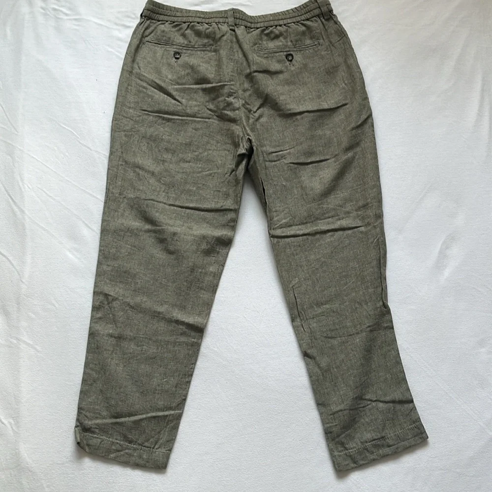Men’s Banana Republic, Mason Athletic Tapered, Linen/Cotton Olive Green Pants